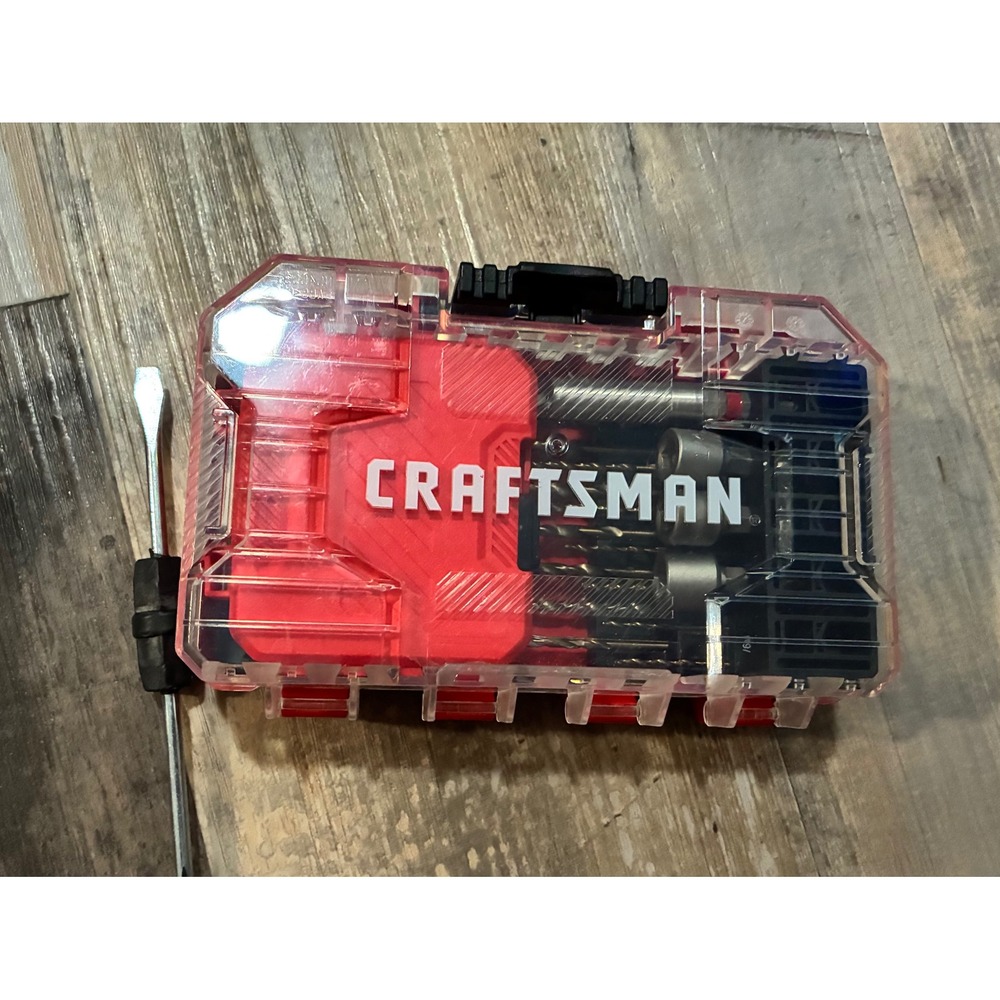 Craftsman Drill and Drive Bit Set with Storage Case Gold Oxide Bits Nut Drivers